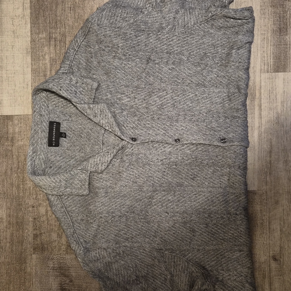 No Boundaries Charcoal Knit Top